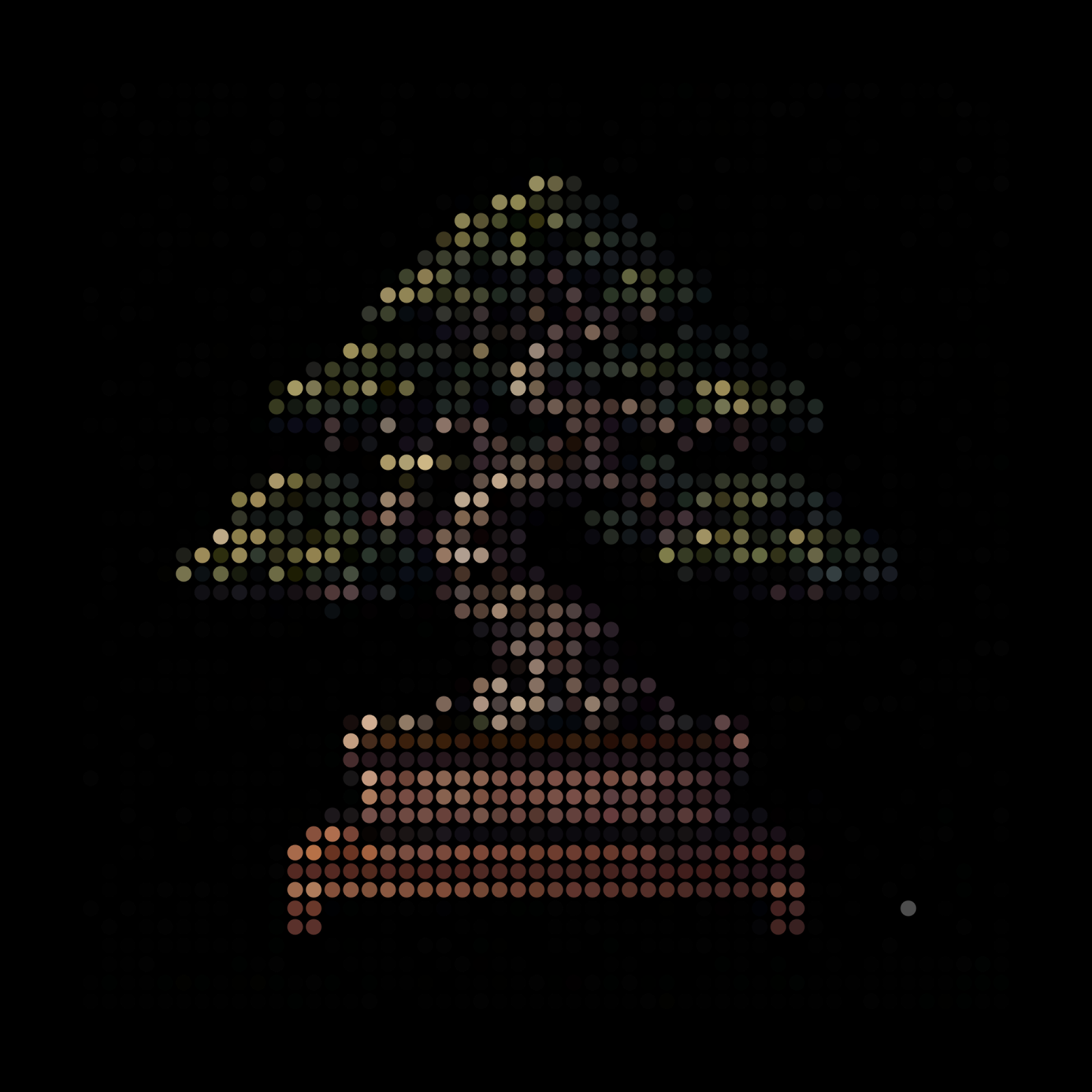 Bonsai raw — CUBLOK export on black ground