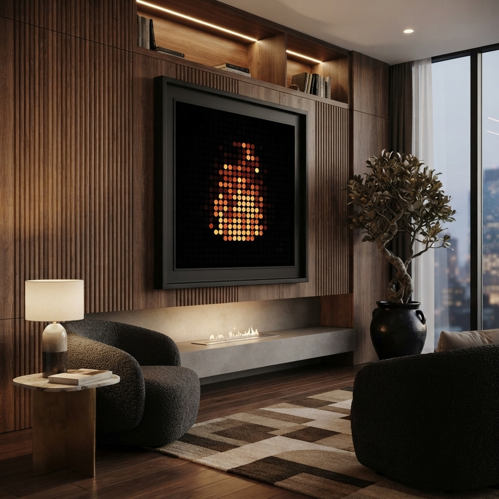 Spirit — CUBLOK artwork in a luxury dark interior